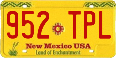NM license plate 952TPL