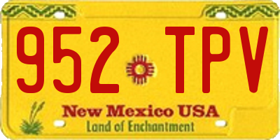 NM license plate 952TPV