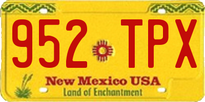 NM license plate 952TPX