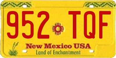 NM license plate 952TQF
