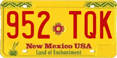 NM license plate 952TQK