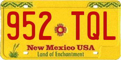 NM license plate 952TQL