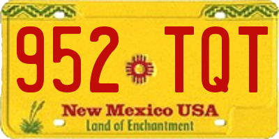 NM license plate 952TQT