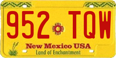 NM license plate 952TQW