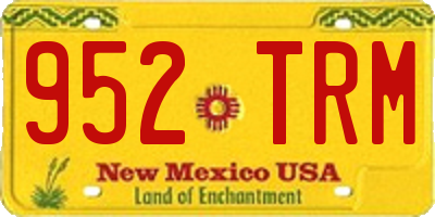 NM license plate 952TRM