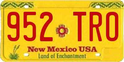 NM license plate 952TRO