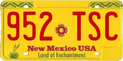 NM license plate 952TSC