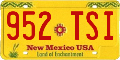 NM license plate 952TSI