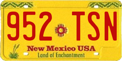 NM license plate 952TSN