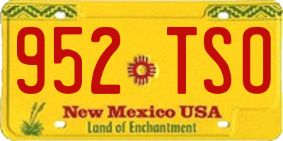 NM license plate 952TSO