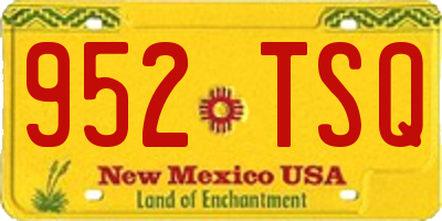 NM license plate 952TSQ