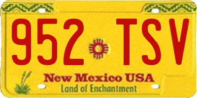 NM license plate 952TSV