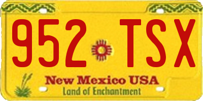NM license plate 952TSX