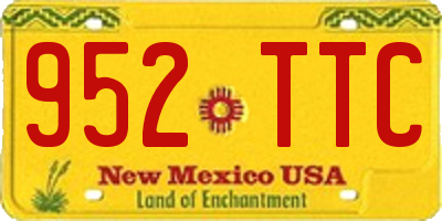 NM license plate 952TTC
