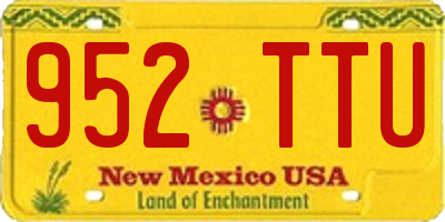 NM license plate 952TTU