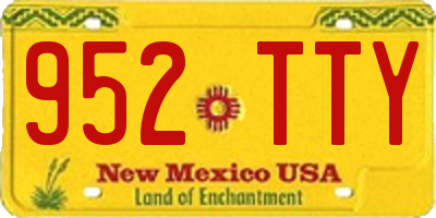 NM license plate 952TTY