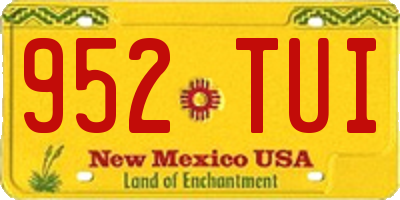 NM license plate 952TUI