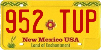 NM license plate 952TUP