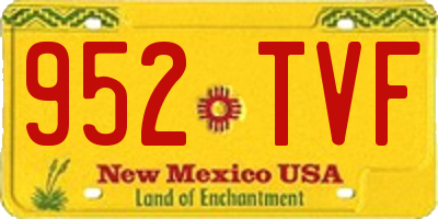 NM license plate 952TVF