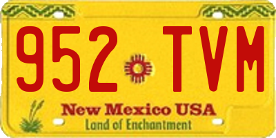 NM license plate 952TVM