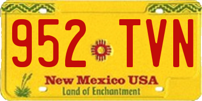 NM license plate 952TVN
