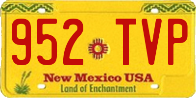 NM license plate 952TVP