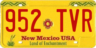NM license plate 952TVR