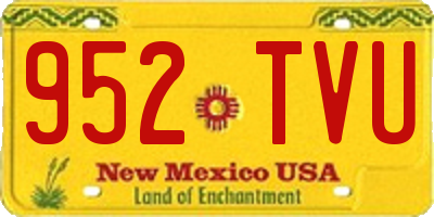 NM license plate 952TVU