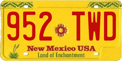 NM license plate 952TWD
