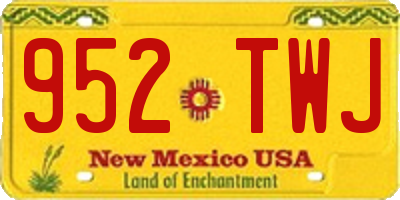 NM license plate 952TWJ