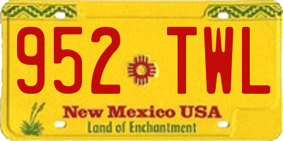NM license plate 952TWL