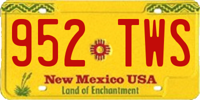 NM license plate 952TWS