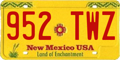 NM license plate 952TWZ