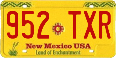 NM license plate 952TXR