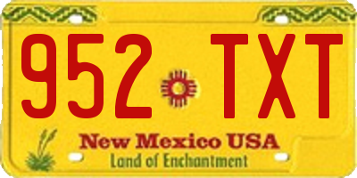 NM license plate 952TXT