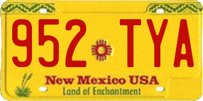 NM license plate 952TYA