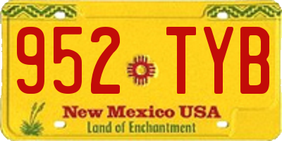NM license plate 952TYB