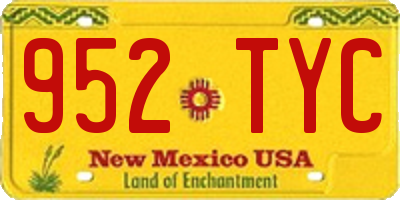 NM license plate 952TYC