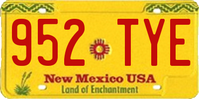 NM license plate 952TYE