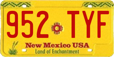 NM license plate 952TYF