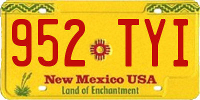NM license plate 952TYI