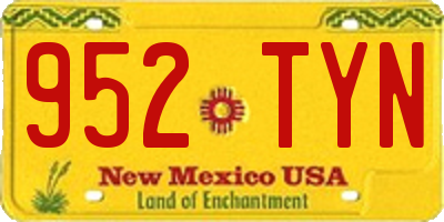NM license plate 952TYN