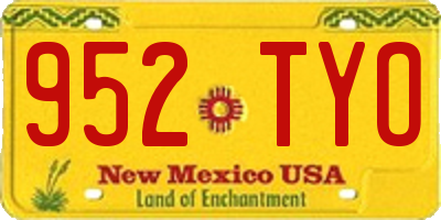 NM license plate 952TYO