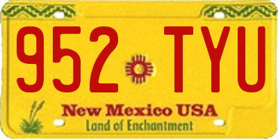 NM license plate 952TYU