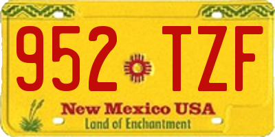 NM license plate 952TZF