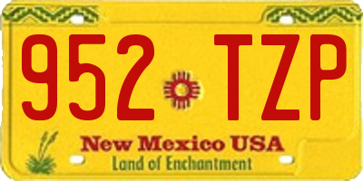 NM license plate 952TZP