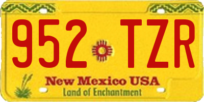 NM license plate 952TZR