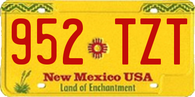 NM license plate 952TZT