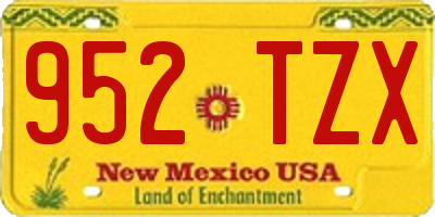 NM license plate 952TZX