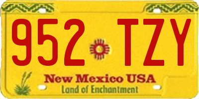 NM license plate 952TZY